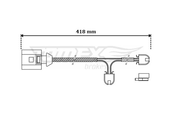 Obrázok Výstrażný kontakt opotrebenia brzdového oblożenia TOMEX Brakes  TX3051